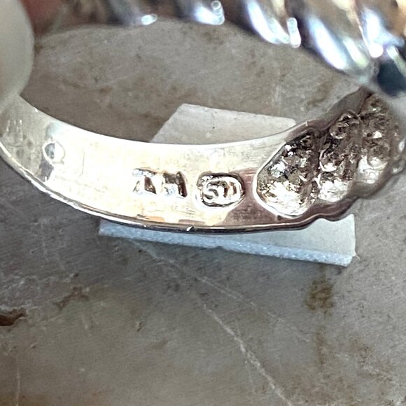 Sterling Silver 925 Square Faceted Amethyst Band Ring Size 7.25 - Picture 11 of 16